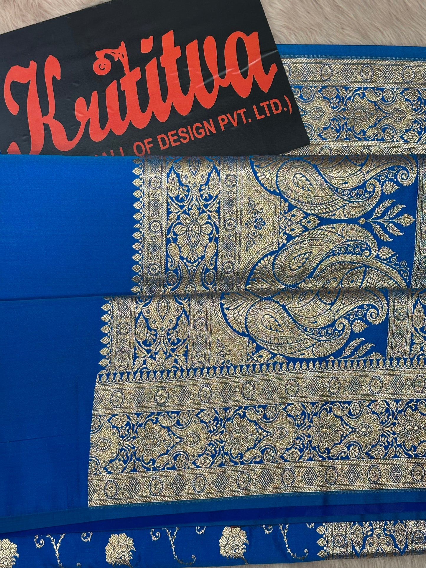 BANARASI KATAN WEAVING FULL ZAAL BOOTIES WORK FILLED SAREE IN COOL ROYAL BLUE COLOUR