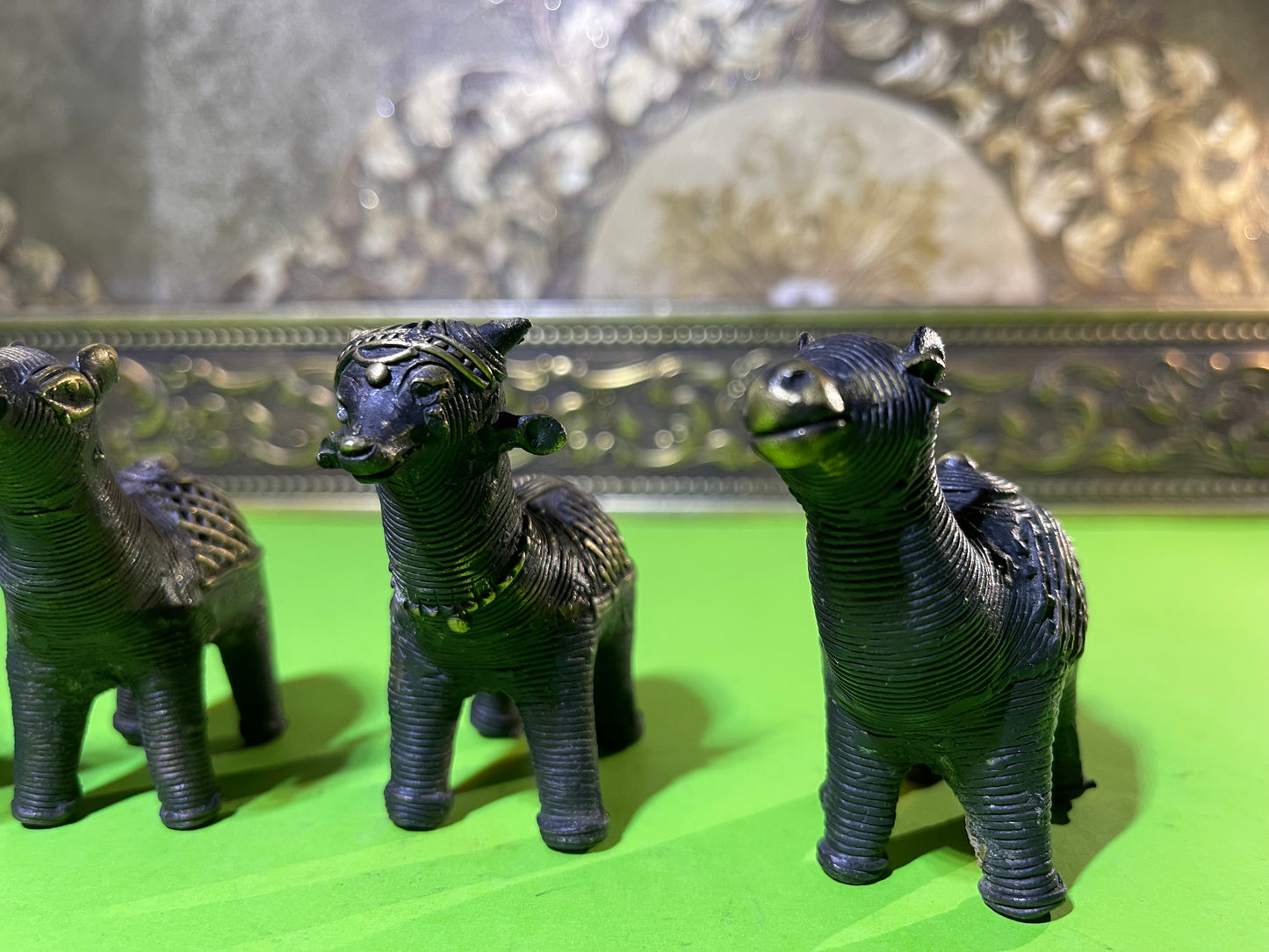 Z .ANTIQUE FORM STATUE FIGURE OF 4 FARM ANIMAL COLLECTION