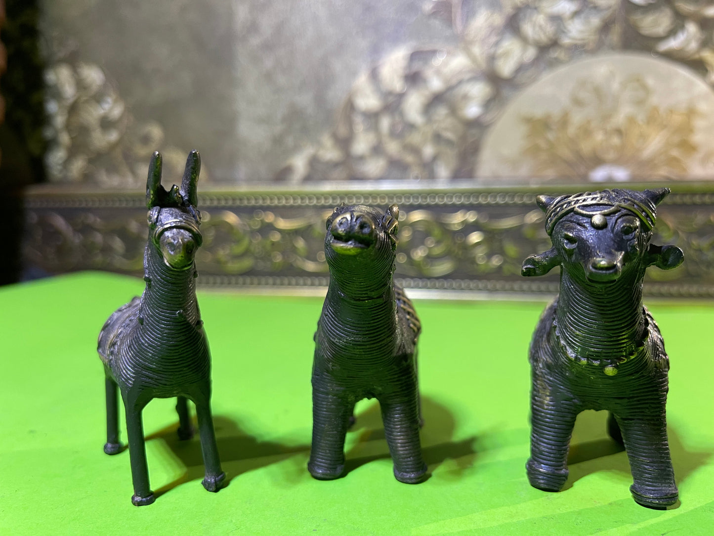 Z .ANTIQUE FORM STATUE FIGURE OF 4 FARM ANIMAL COLLECTION