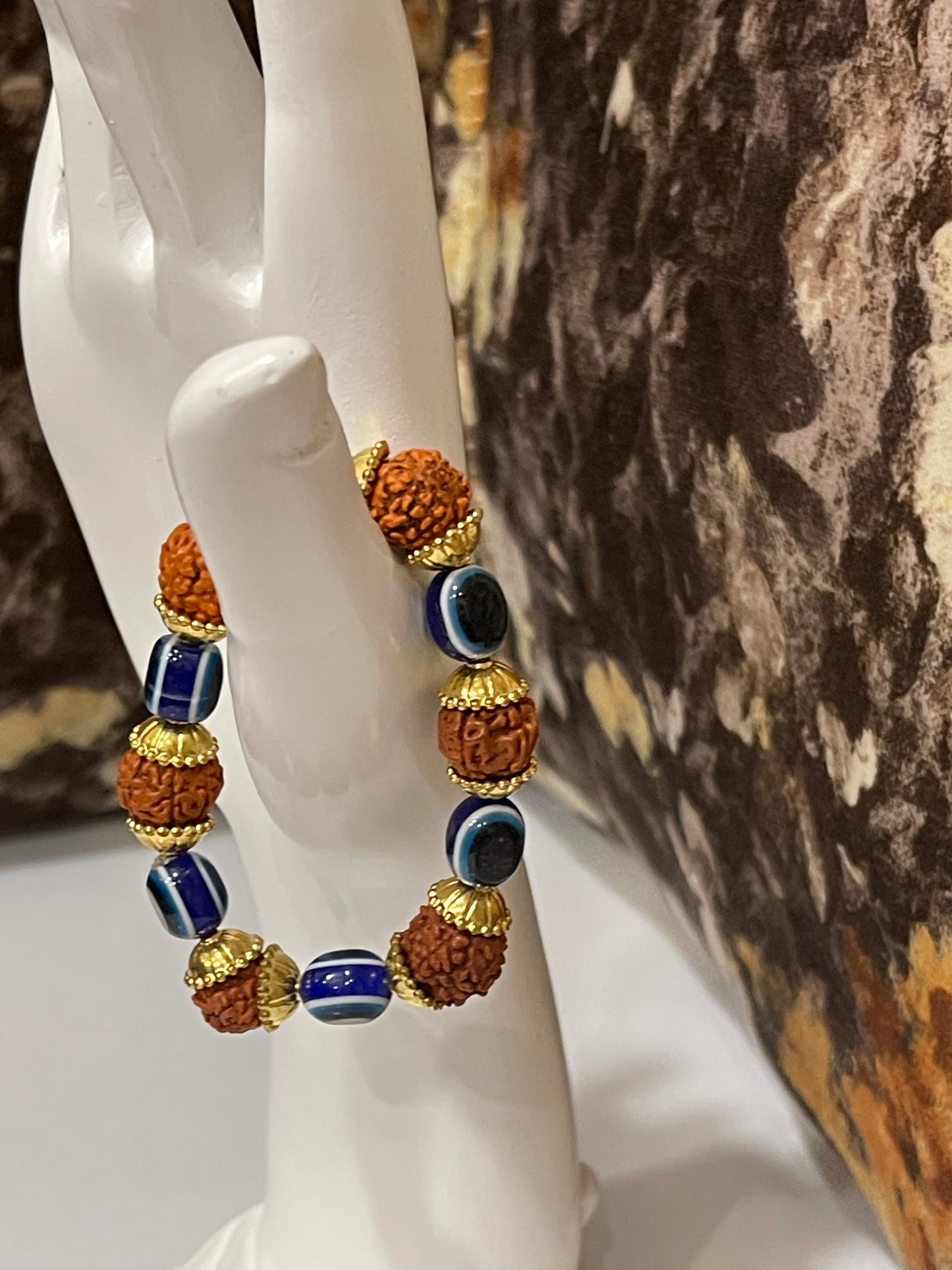 RUDRAKSH AND EVIL EYE BRACELET
