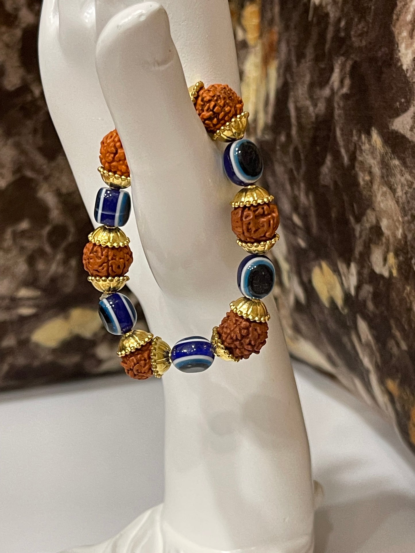 RUDRAKSH AND EVIL EYE BRACELET