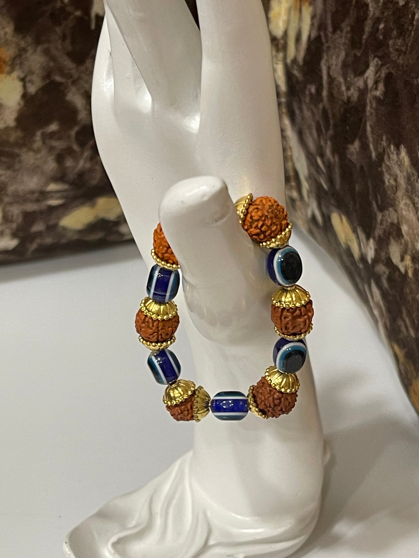 RUDRAKSH AND EVIL EYE BRACELET