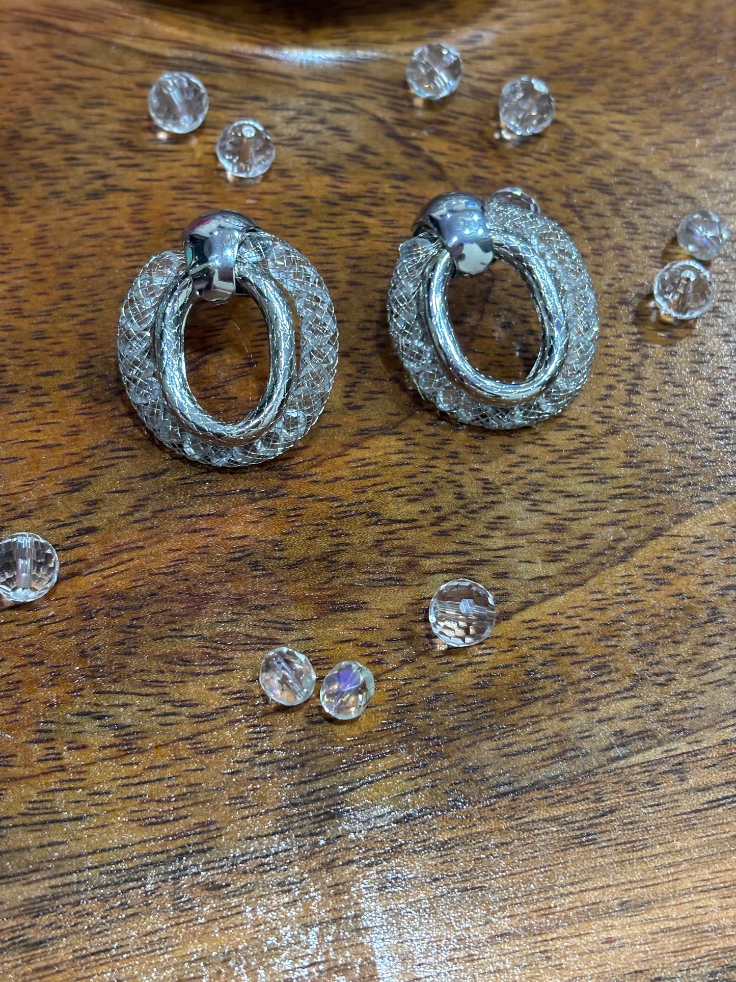 OXIDIZED SILVER EAR RING .