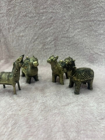 Z .ANTIQUE FORM STATUE FIGURE OF  4 FARM ANIMAL COLLECTION