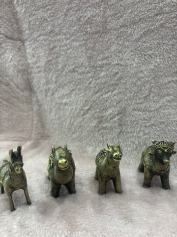 Z .ANTIQUE FORM STATUE FIGURE OF  4 FARM ANIMAL COLLECTION