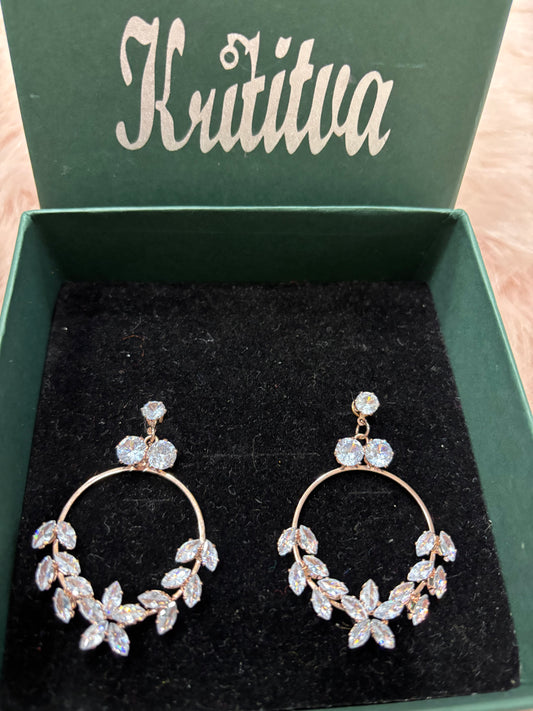 STUNNING FLORAL BAALI GOLDEN EARRING