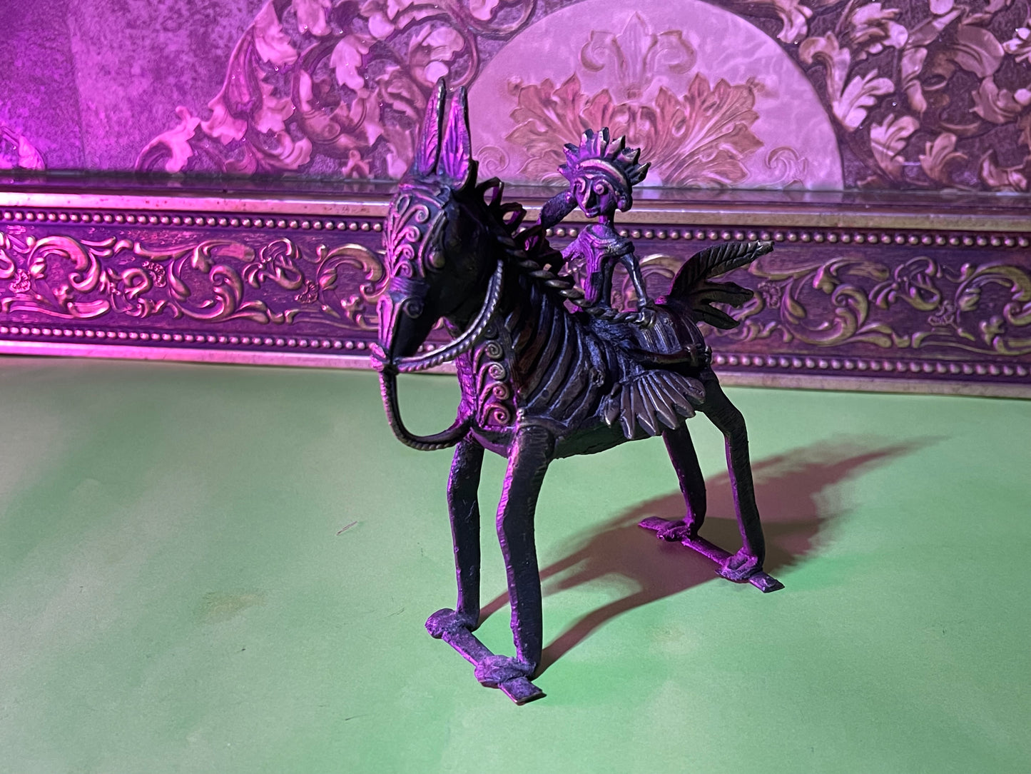 Z.A ROYAL HORSE WITH RIDER .IN ANTIQUE FIGURE