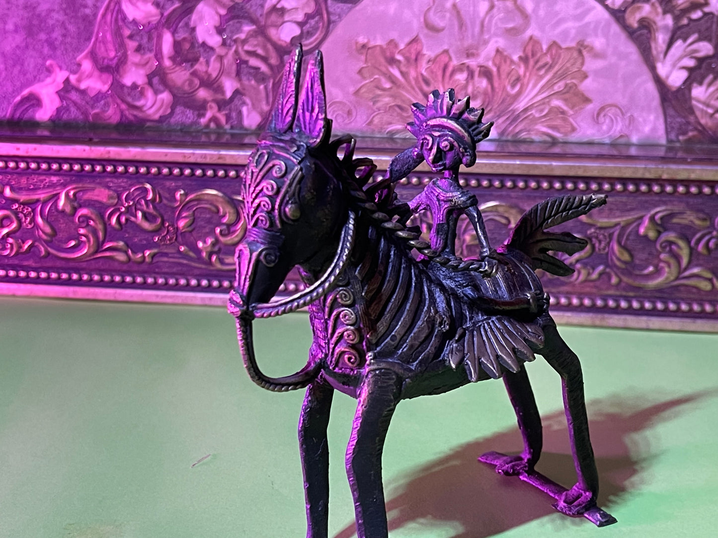 Z.A ROYAL HORSE WITH RIDER .IN ANTIQUE FIGURE