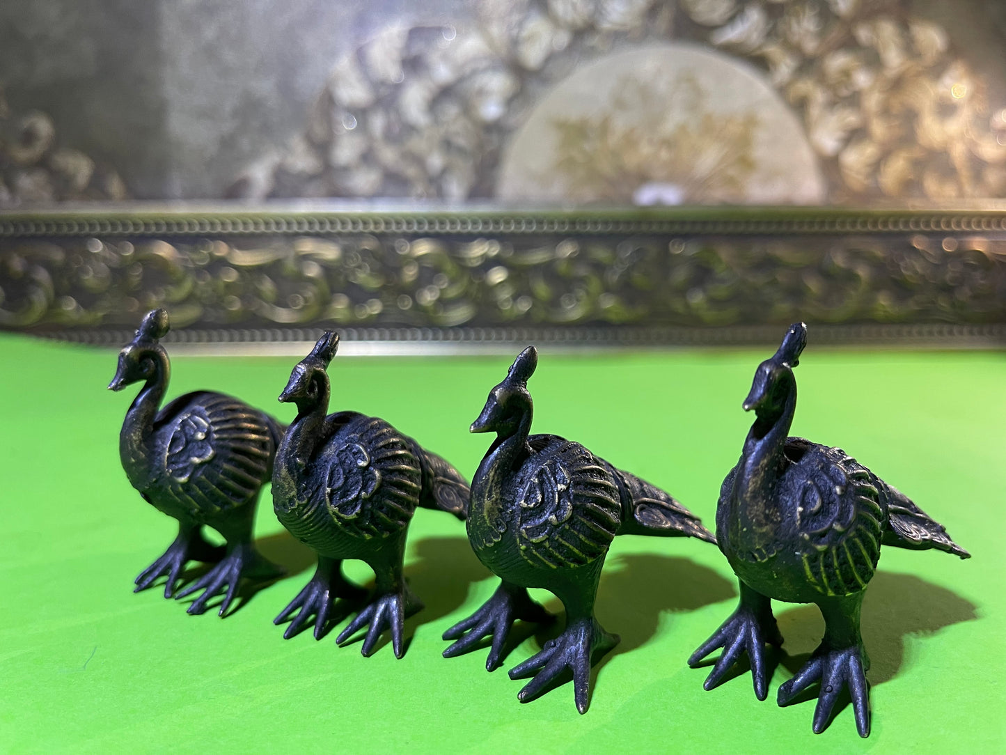 Z. ANTIQUE FIGURE STATUE OF PEACOCK