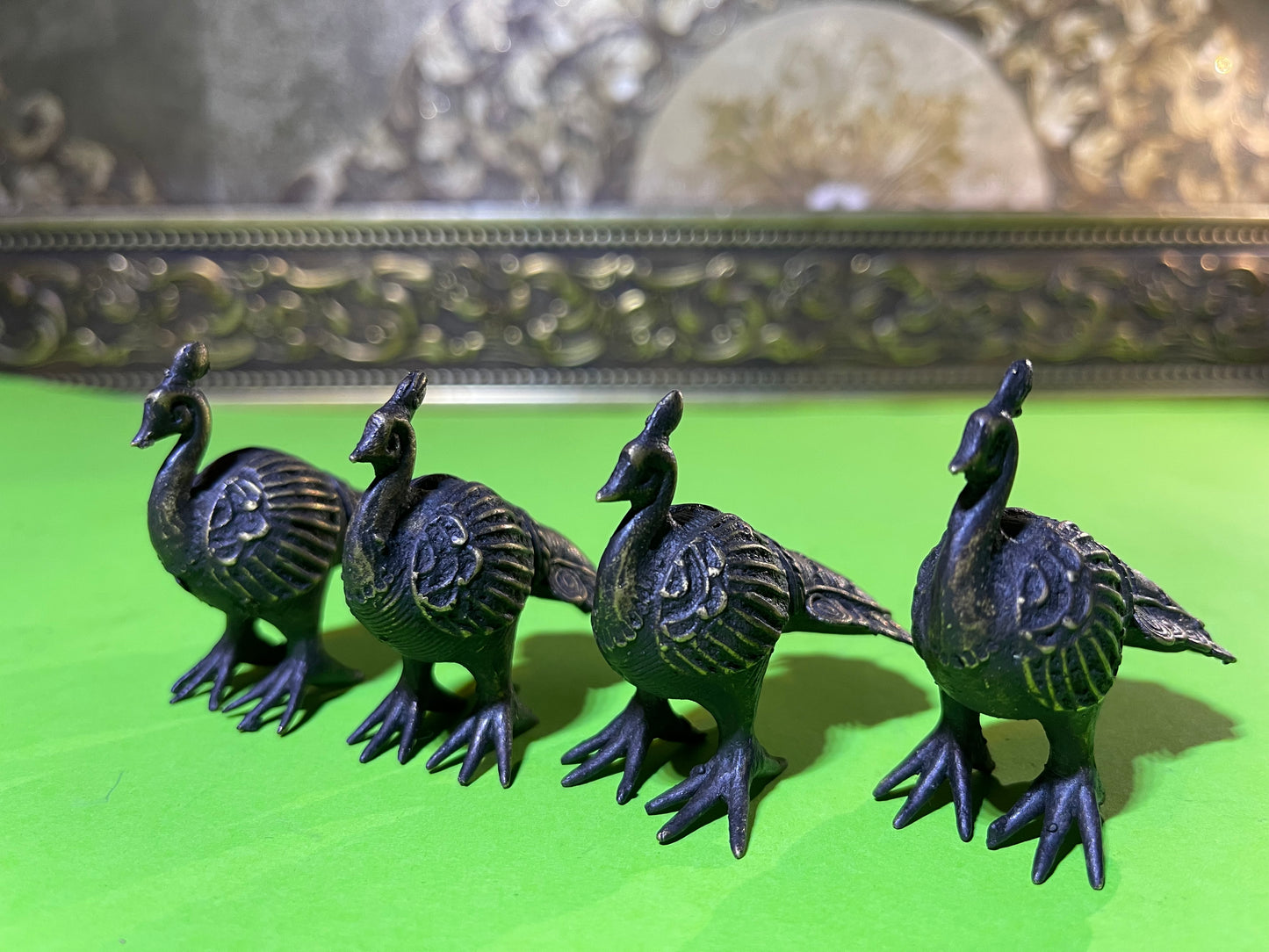 Z. ANTIQUE FIGURE STATUE OF PEACOCK