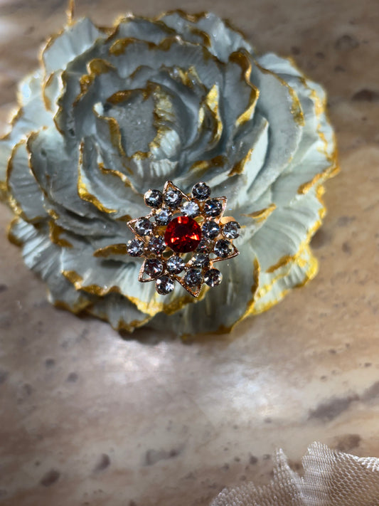STONE RING IN RED COLOUR .