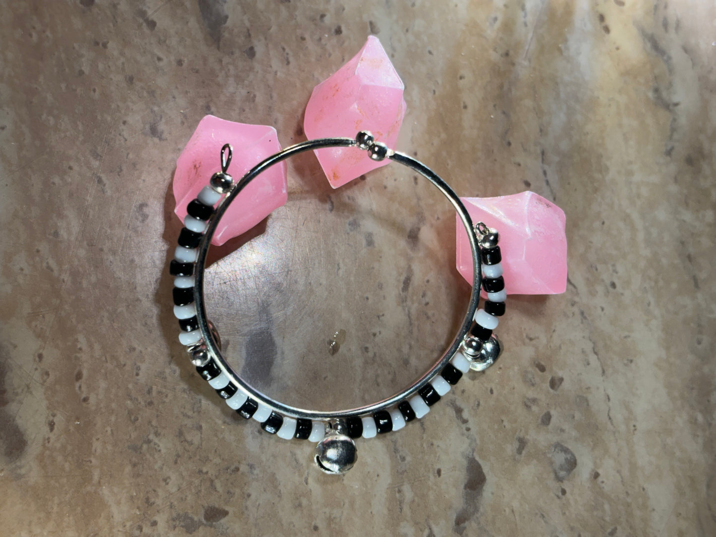 WHITE AND BLACK BEADS BRACELATE FOR KIDS