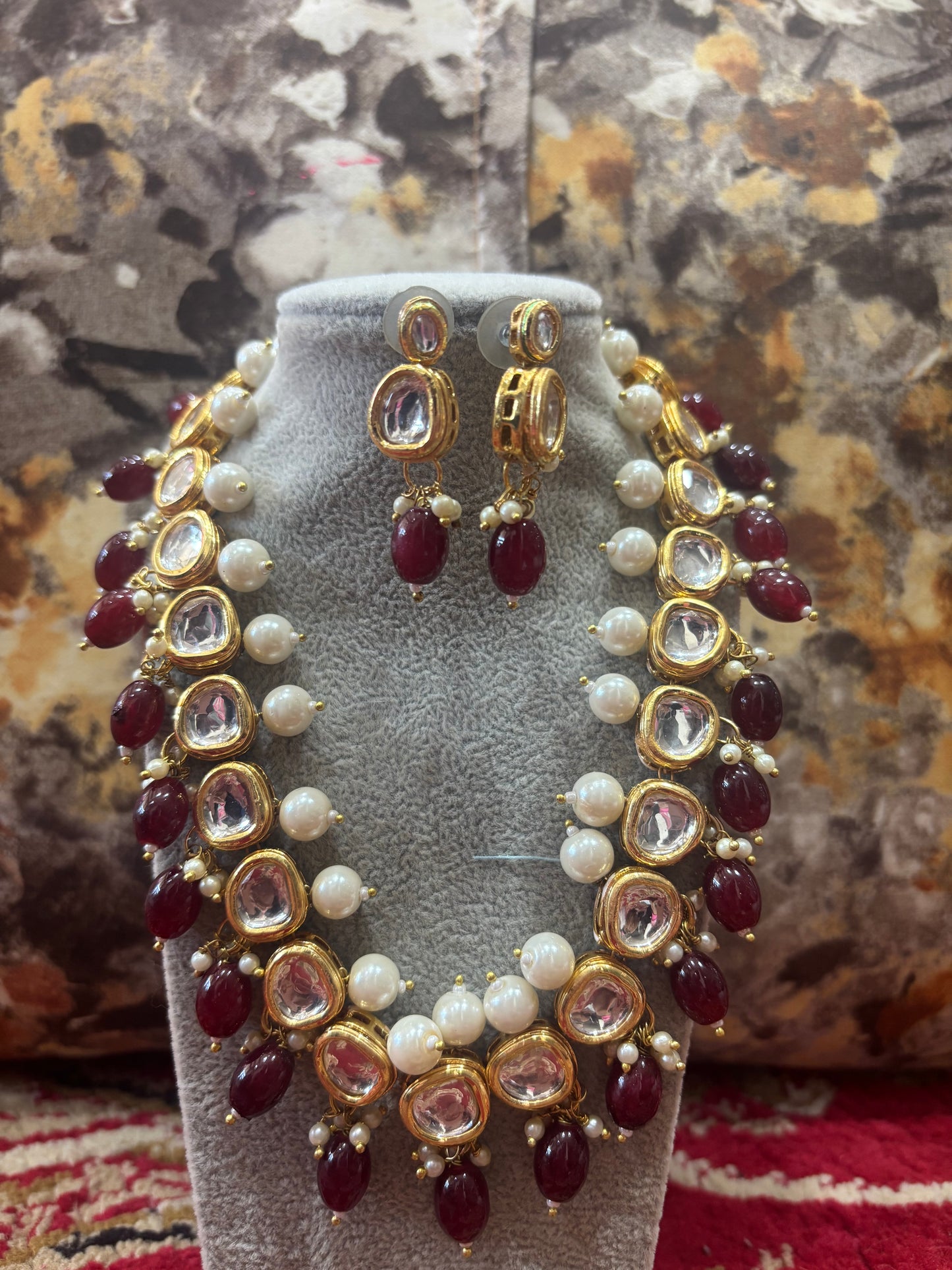 KUNDAN AND MEENAKARI DUAL SIDE NECKLACE