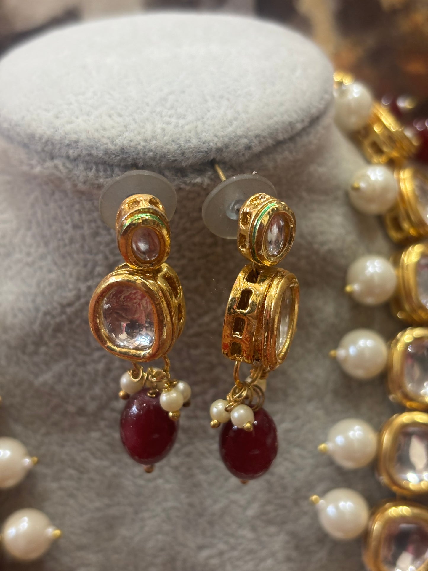 KUNDAN AND MEENAKARI DUAL SIDE NECKLACE
