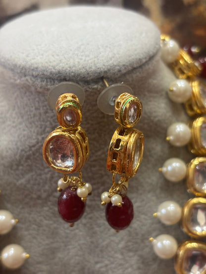 KUNDAN AND MEENAKARI DUAL SIDE NECKLACE