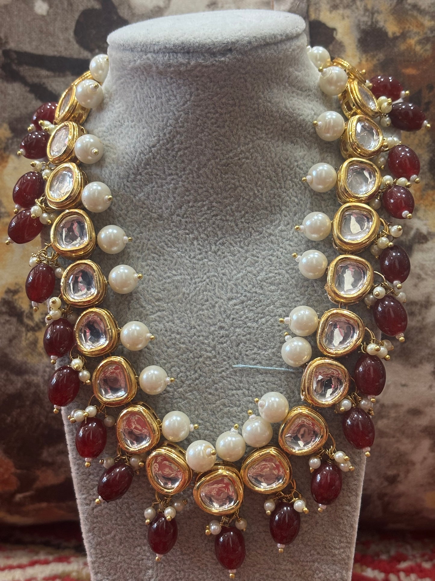KUNDAN AND MEENAKARI DUAL SIDE NECKLACE